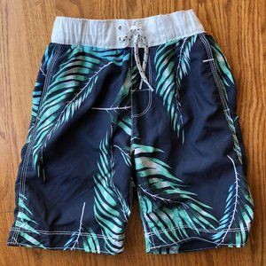VGUC GAP tropical palm leaf swim trunks size S